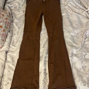 Brown Flared Pants